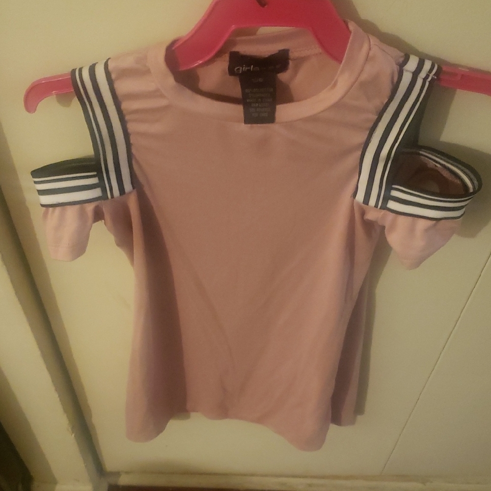 Kids Pink Cold Shoulder Dress